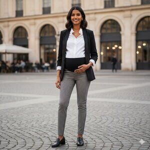 Free Haven Maternity Stretch Pants With Houndstooth Print Size XL